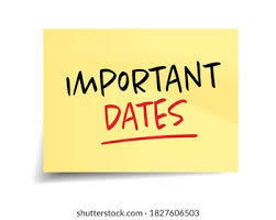 Important Dates