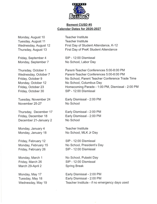 26-27 Calendar