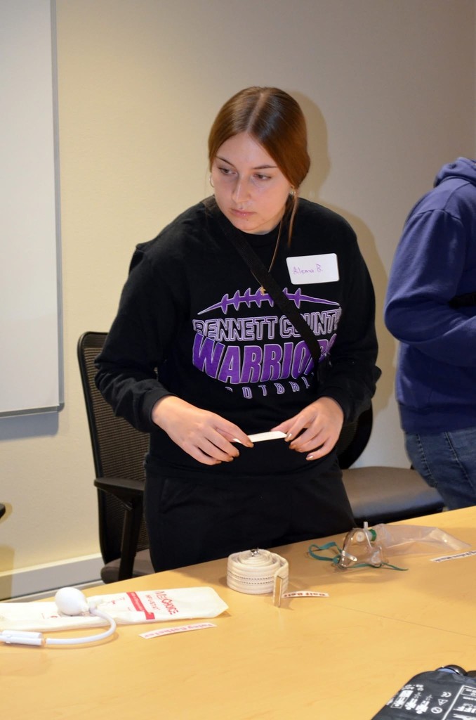 A BCHS student taking part in an activity at WDT.