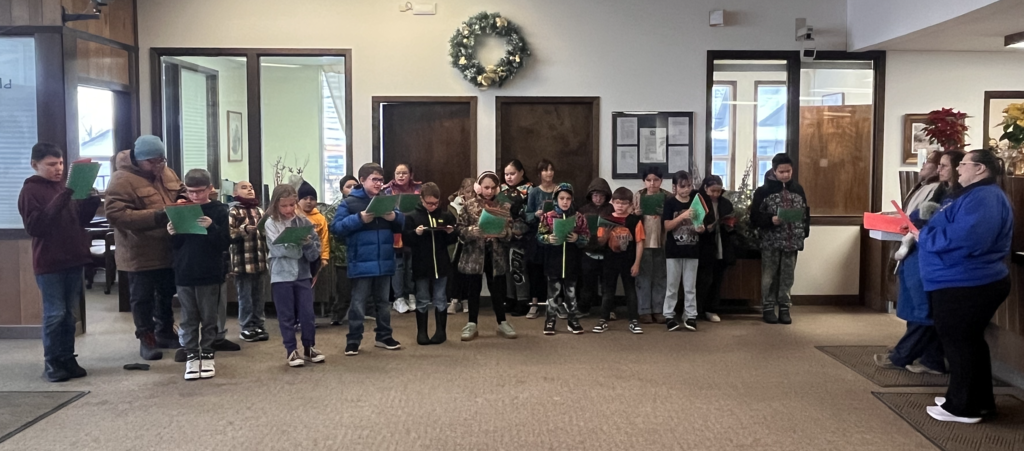 3rd grade students at the bank