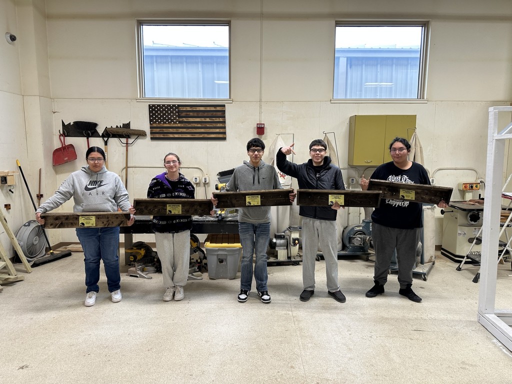 images of HS students with projects completed.