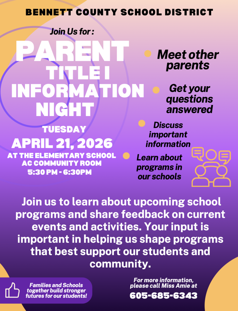 Parent Information Night. Tuesday April 21, 202 at 5:30 in the Elementary AC Community Room.  Join us to learn about upcoming school programs and share feedback on current events and activities. Your input is important in helping us shape programs that best support our students and community.