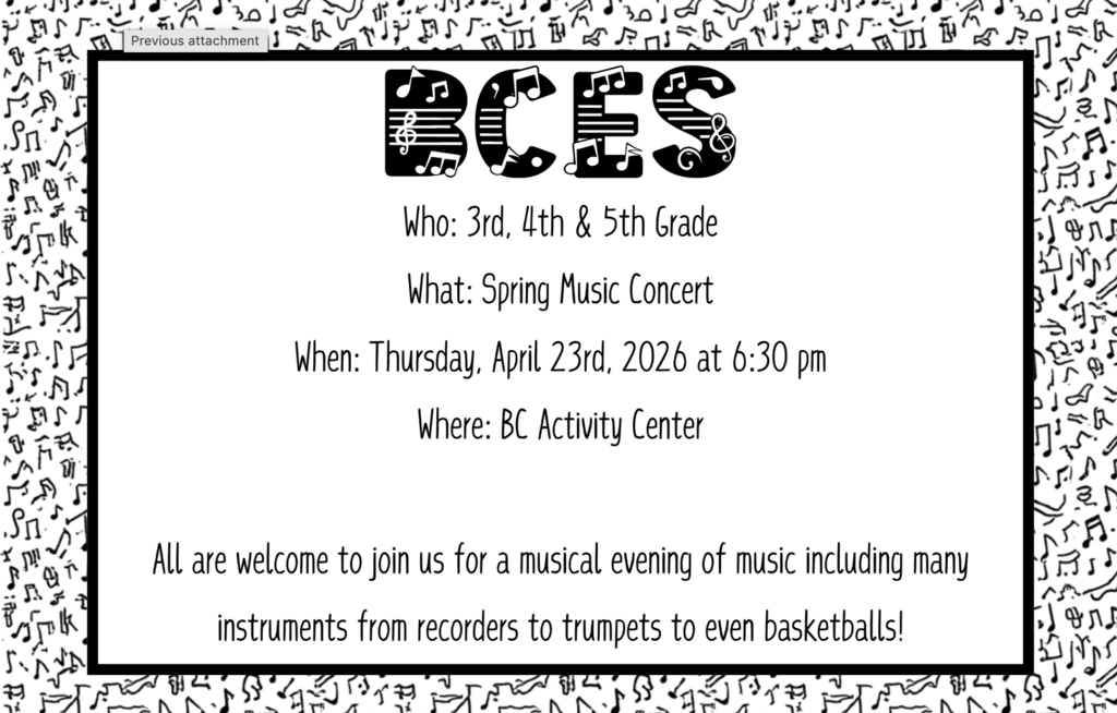 BCES elementary concert