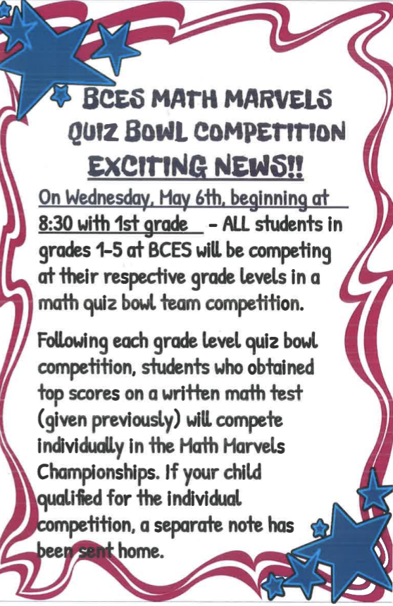 Quiz Bowl and Math Marvels