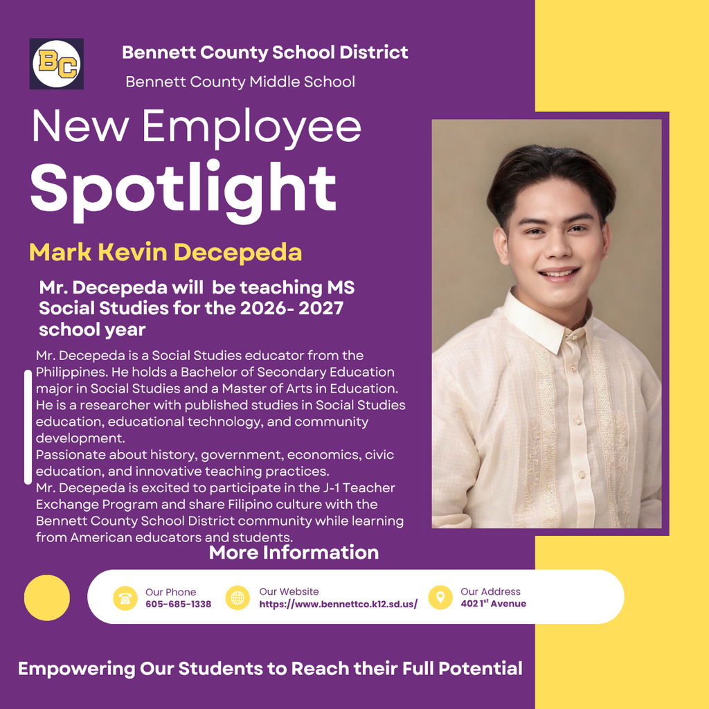 Mr Decepeda new employee info