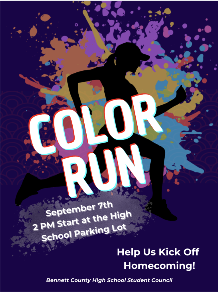 Color Run Sept. 7, 2:00 PM at the BC High School parking lot