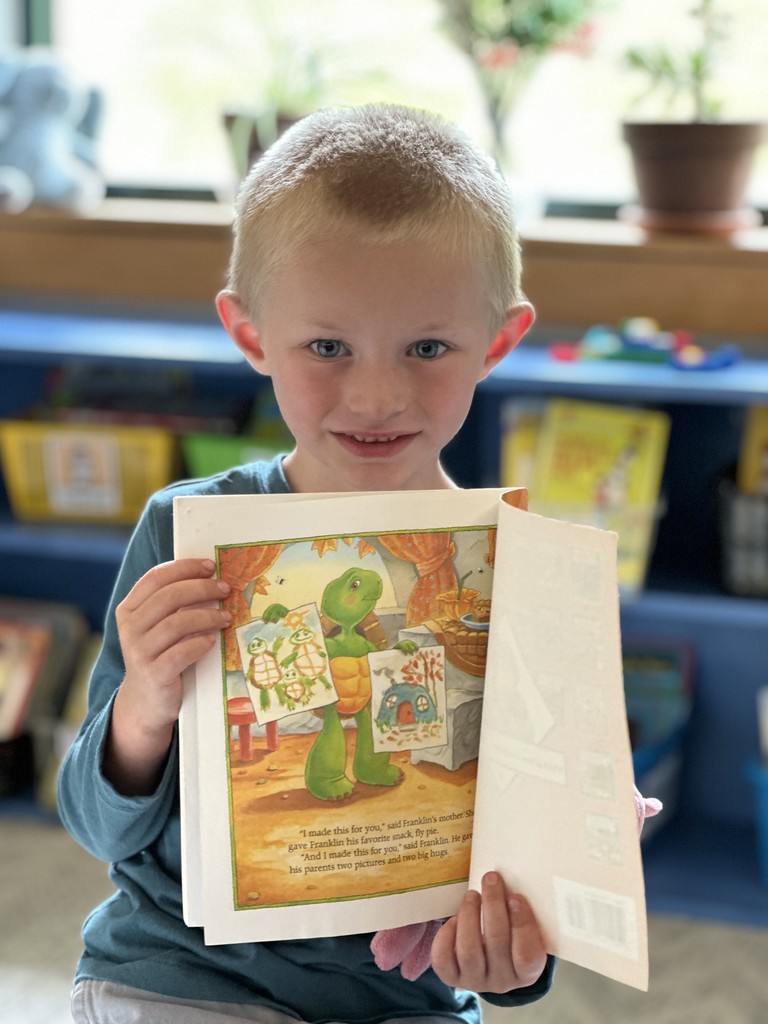 First grader with Franklin