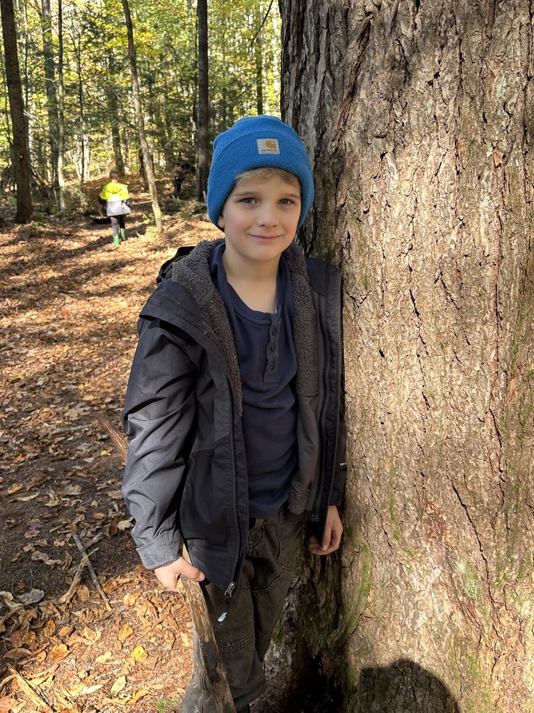 2/3 journaling in the woods