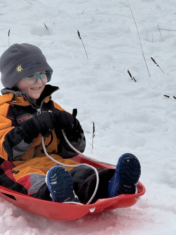 Young sledder