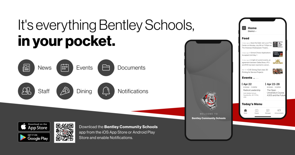 it's everything bentley schools in your pocket. Images of the new app.