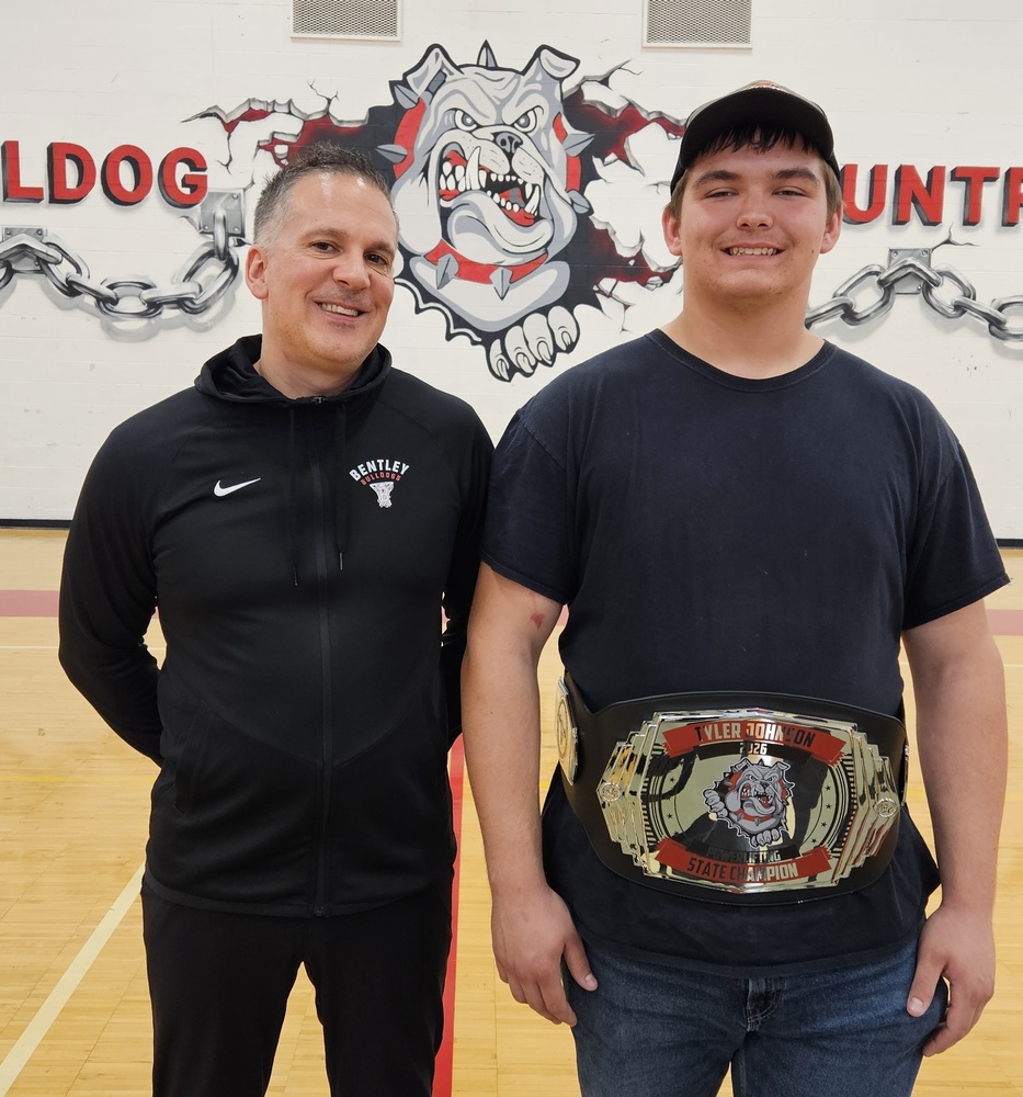 Principal Dickerson and Tyler Johnson