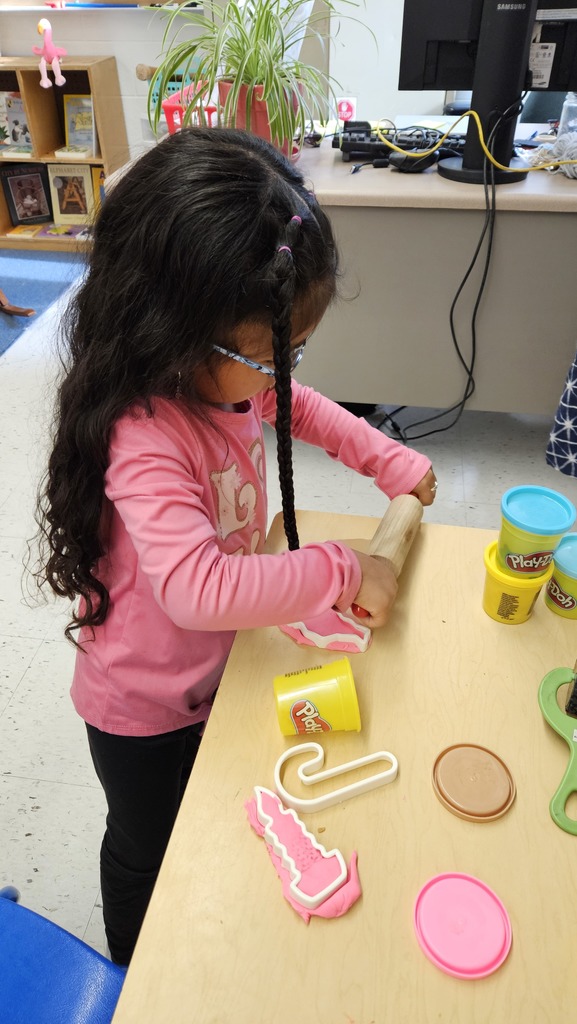Already busy "baking" goodies for the first day of school.