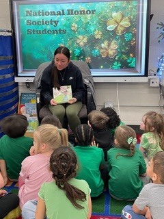 Guest reader in Kdg. Class 5