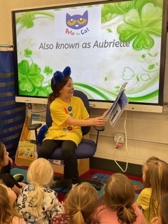 Guest reader in Kdg. Class 8