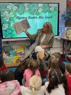 Guest reader in Kdg. Class 2