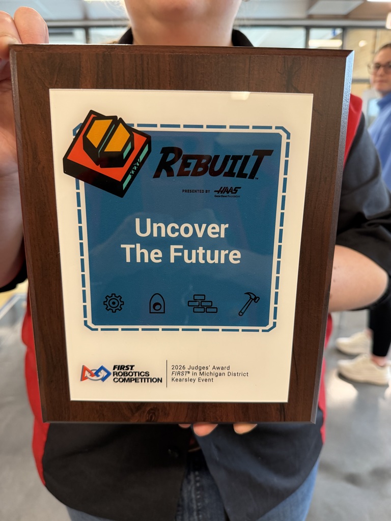 Bentley Robo-Raptors FRC robotics team Judges Award plaque.