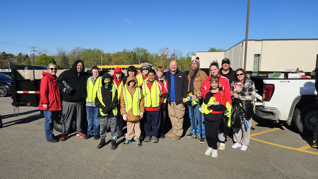 BMS students who participated in spring clean-up