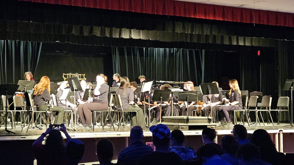 Band students on stage.