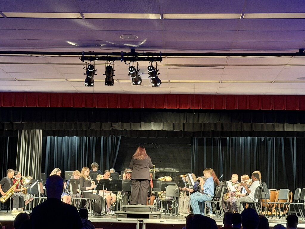 Band students on stage.