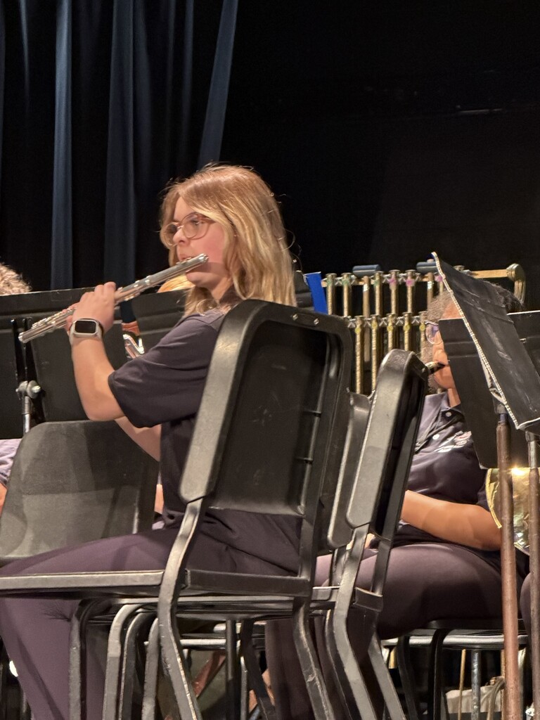 Band students on stage.