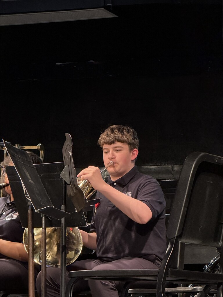 Band students on stage.