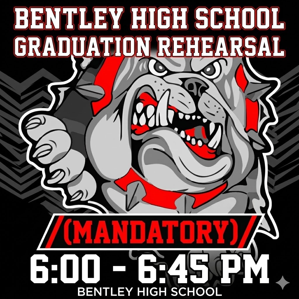Bentley Graduation Rehearsal poster 