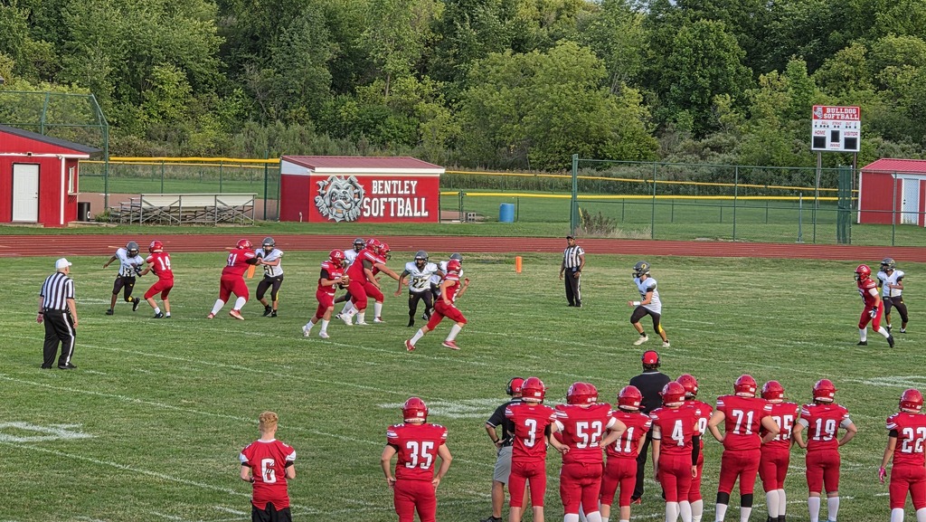 Boys playing football
