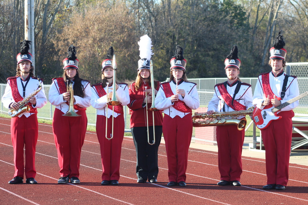Picture of 2026 senior marching band members