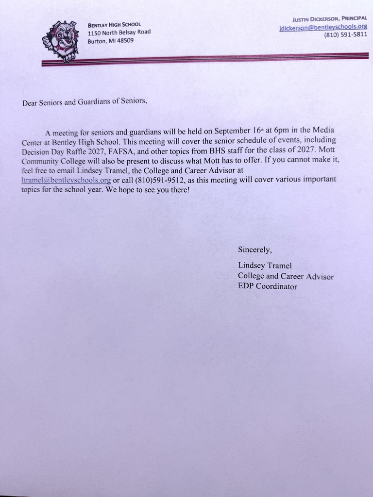 Senior Parent Letter
