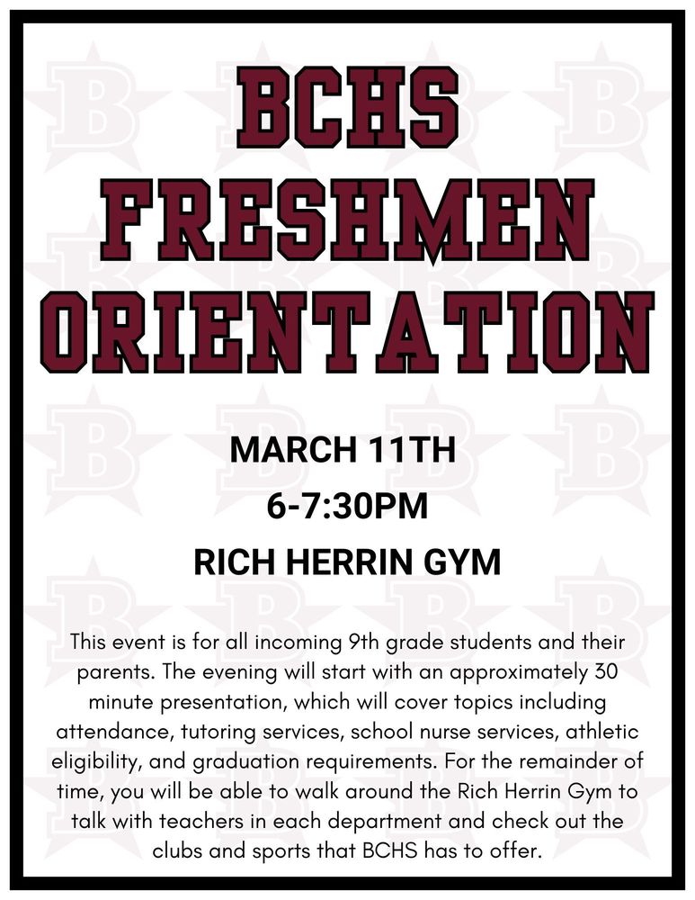 BCHS Orientation