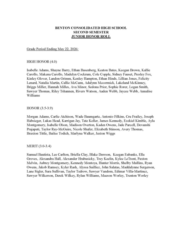25-26 2nd Semester Honor Roll 2