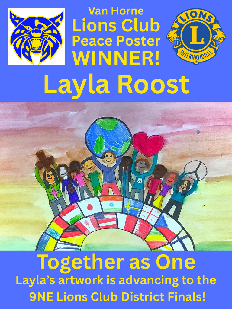 Lions Club Peace Poster winner-Layla Roost