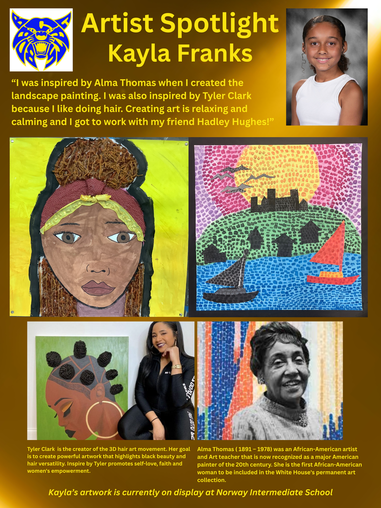 BC Artist Spotlight- Kayla Franks - 6th grade - Norway Intermediate