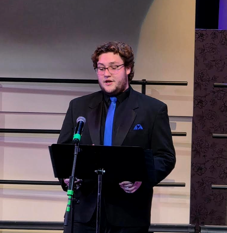 Derrick Campbell performing at Spring Vocal Concert