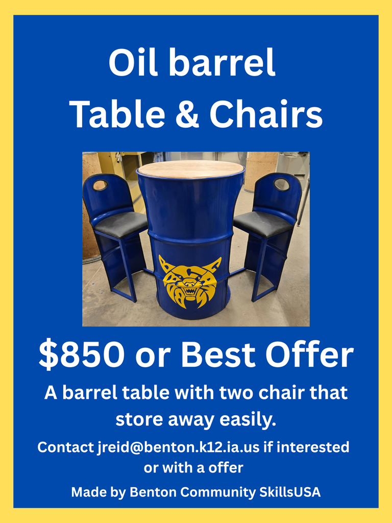 SkillsUSA Table and Chairs FOR SALE!