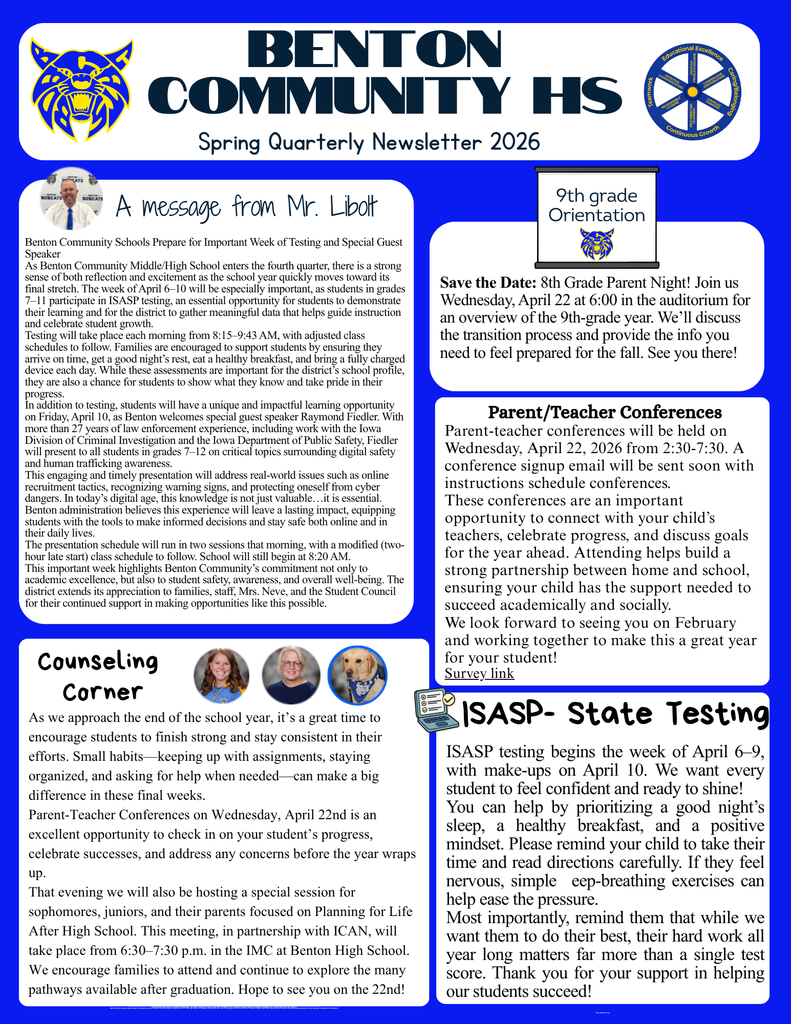 BCHS Quarterly Newsletter