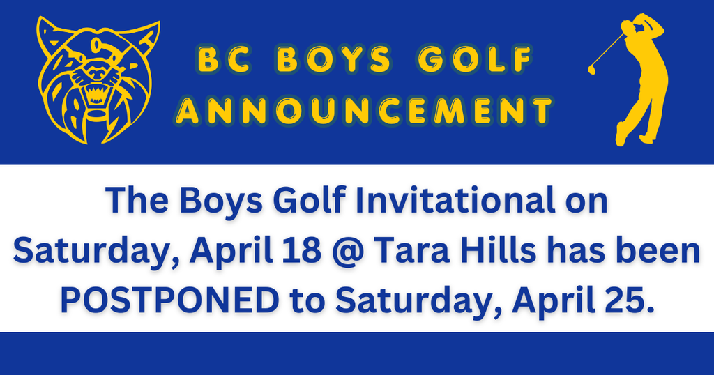 Boys Golf Announcement