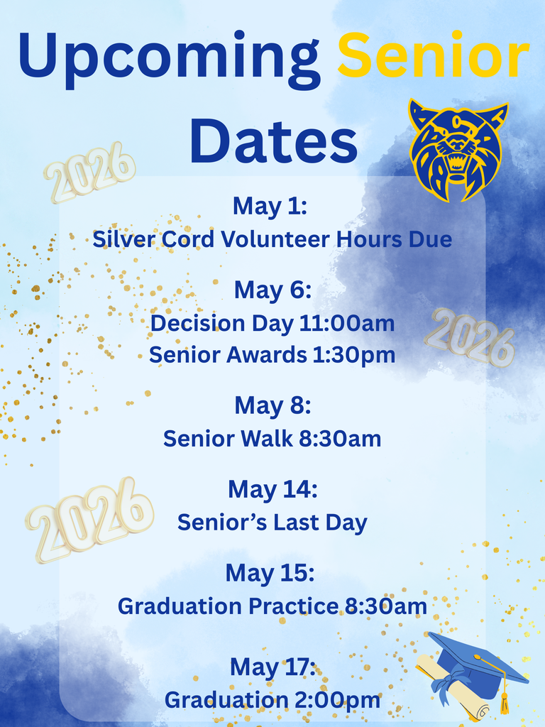 Seniors upcoming dates