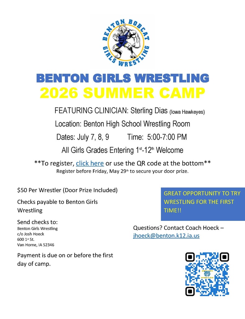Benton Girls Wrestling Summer Camp