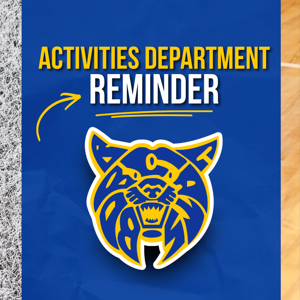 Activities Department Reminder