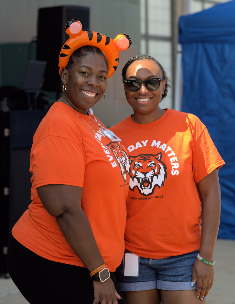 Teachers Smiling at Back to School bash
