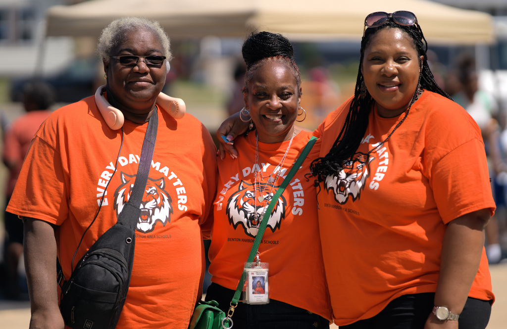 Teachers at Back to School bash