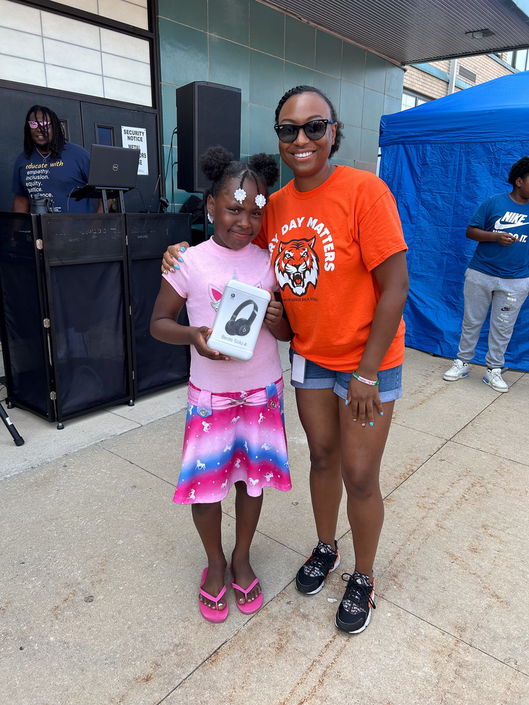 Principal Wright and Beats Headphones Winner
