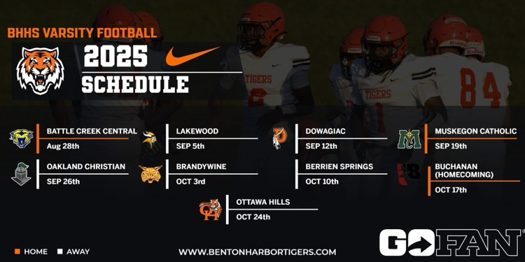 BHAS Varsity football schedule