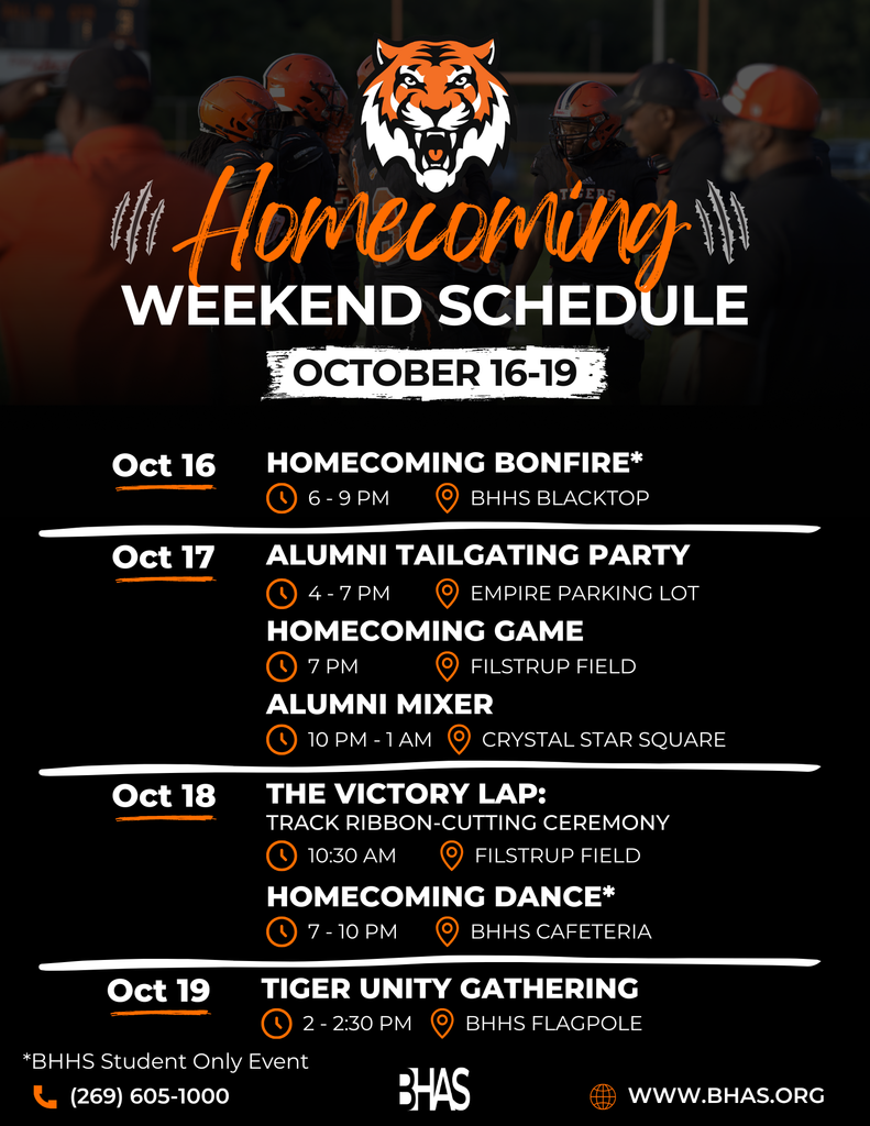 Homecoming Schedule