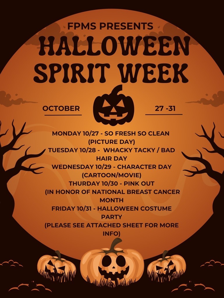 Spirit Week Calendar