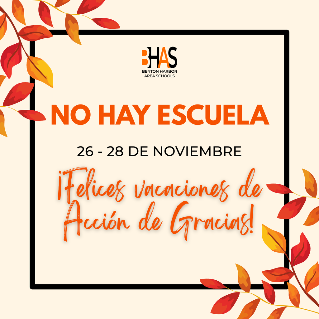 No School 11/26-11/28 spanish