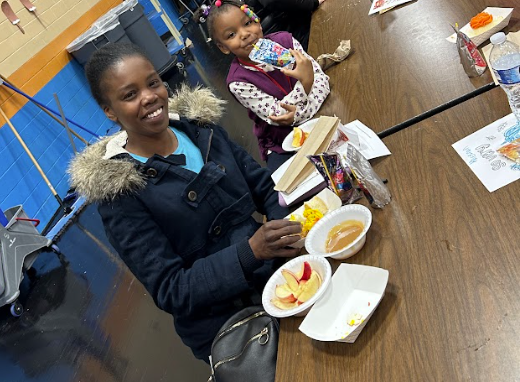 Students with their families at Discovery Enrichment Center's Fall Fest.