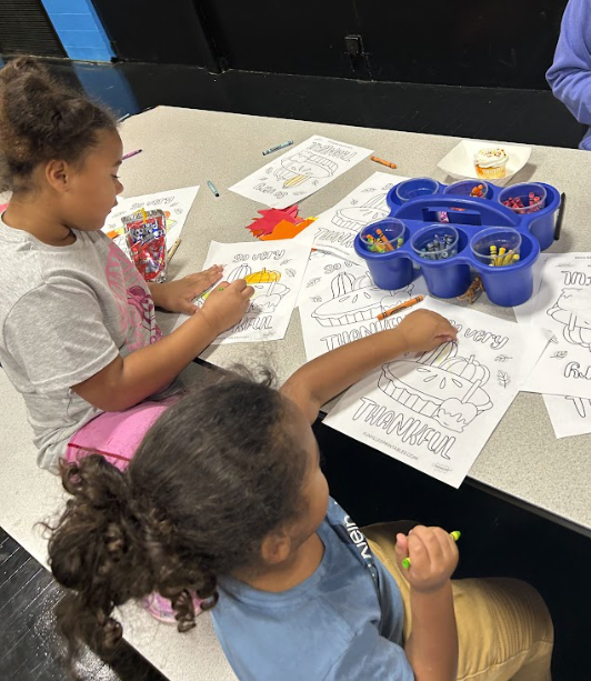 Students with their families at Discovery Enrichment Center's Fall Fest.