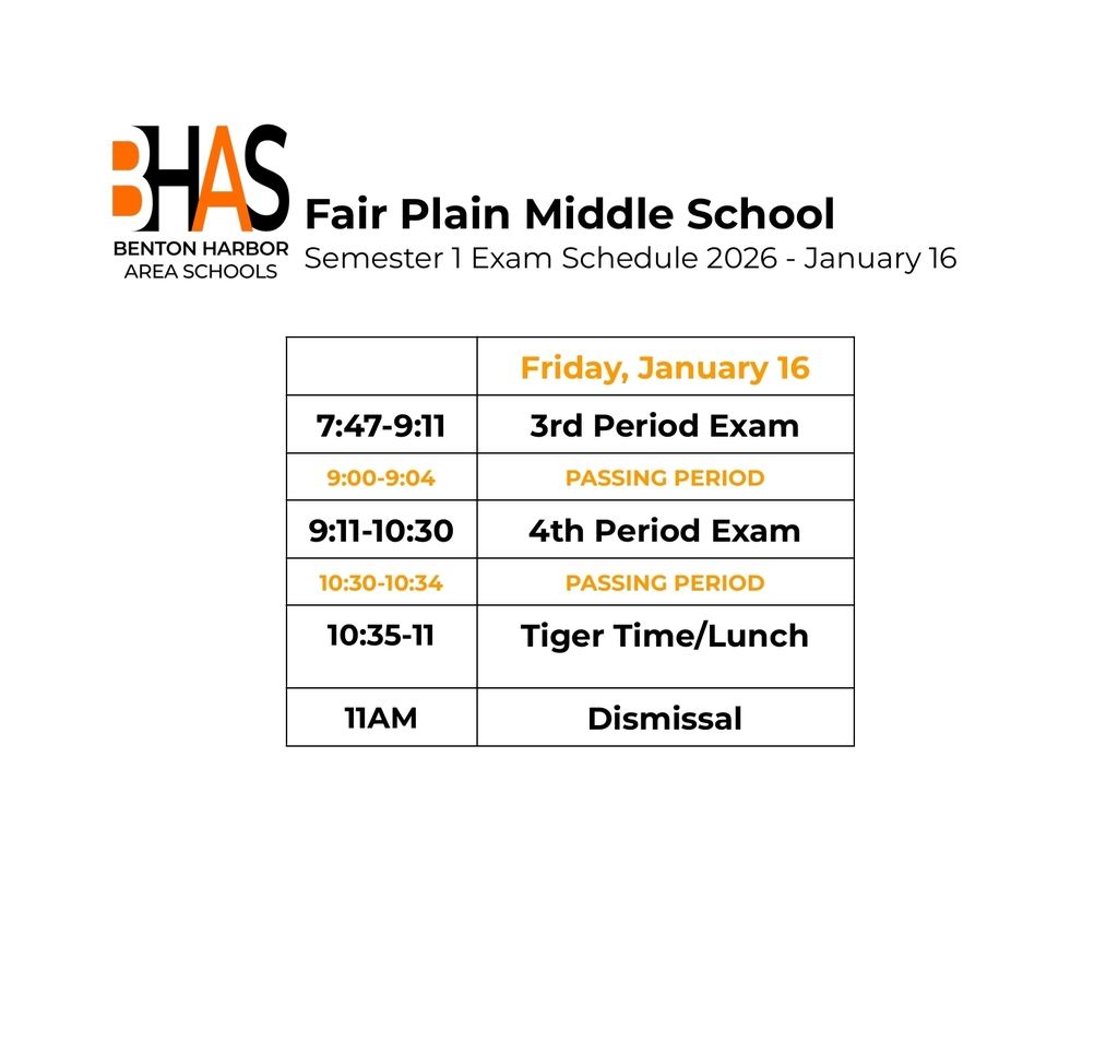 Friday Exam Schedule
